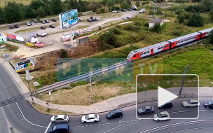 Видео: в Кудрово был замечен поезд до Петербурга