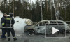Перед пунктом оплаты на ЗСД загорелась машина: фото и видео