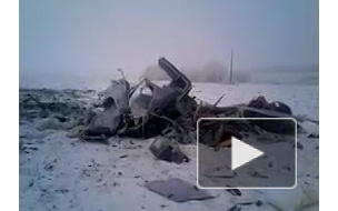 Появилось видео с места крушения вертолета под Тамбовом