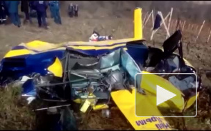 Опубликовано видео с места крушения вертолета в Крыму