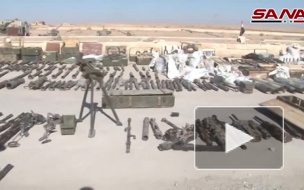 Появилось видео оставленного в освобожденном городе оружия террористов